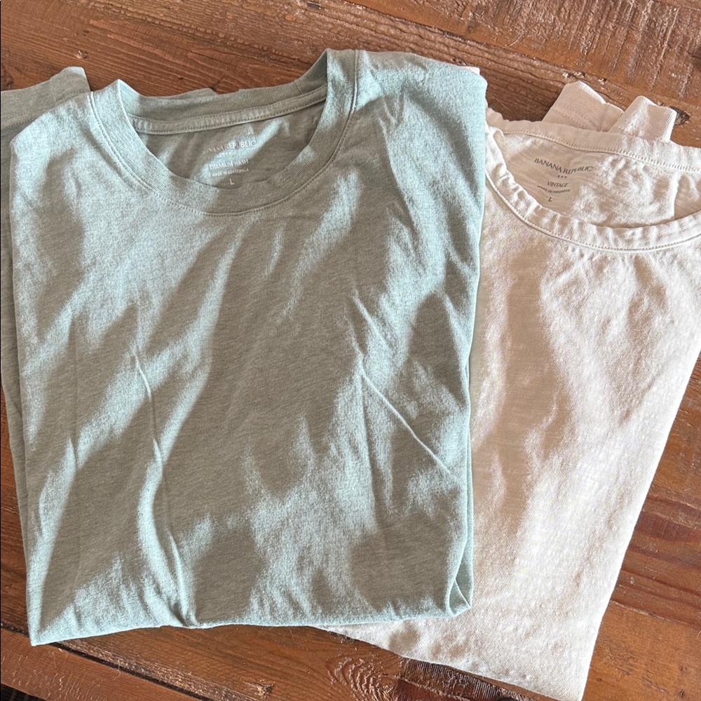 Banana Republic T-shirts, one Vintage one Premium Wash large